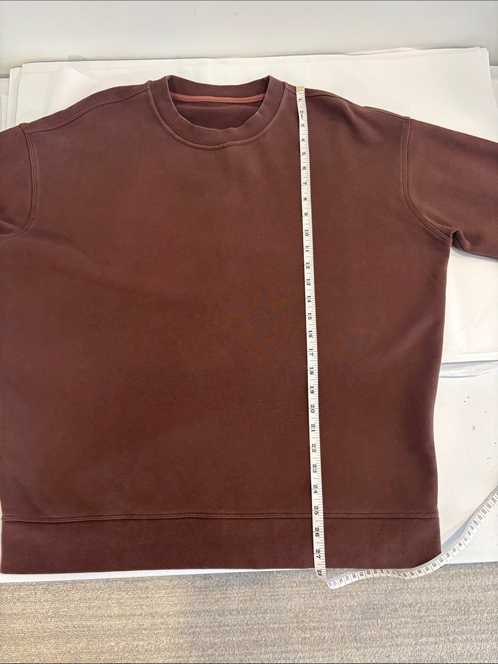 LULULEMON Perfectly Oversized Crewneck Sweatshirt brown size large - Picture 9 of 10